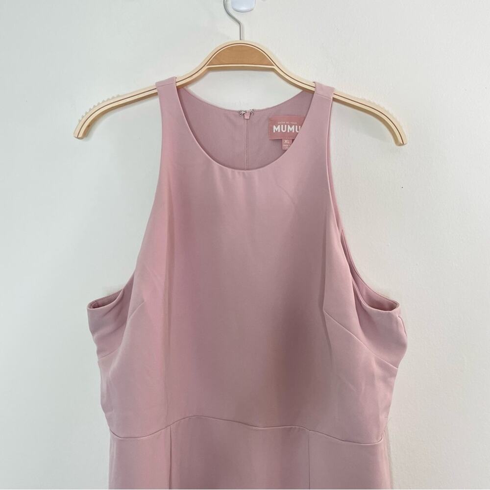 Show Me Your Mumu Chicago High Neck Gown Vintage Rose Stretch Crepe XL Formal - Picture 5 of 10